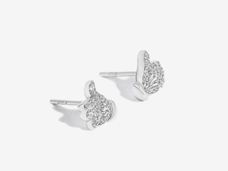 Mickey Mouse 1 10 CT.TW. Diamond  Thumbs Up  Stud Earrings, Sterling Silver Discount