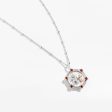 14K Rose Gold Over Sterling Silver Winnie the Pooh and Piglet Hexagon Medallion Necklace with 1 10 CT.TW. Diamonds For Discount