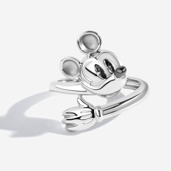 Mickey Mouse Bypass Ring, Sterling Silver Hot on Sale