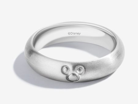 Mickey Mouse Silhouette Band Ring, Sterling Silver on Sale