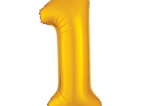 Gold Number 1 Large SuperShape Foil Balloon Cheap