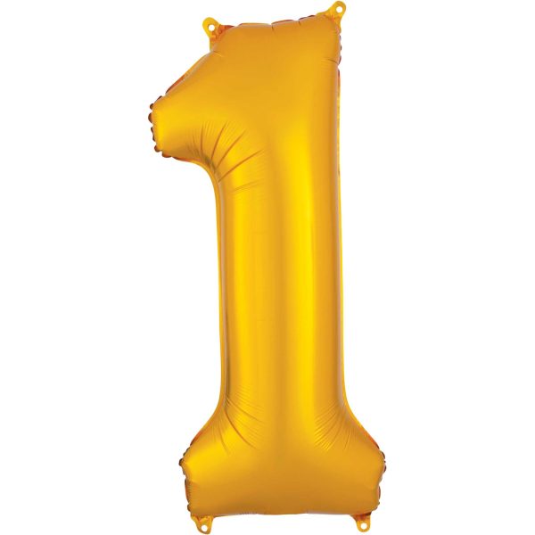 Gold Number 1 Large SuperShape Foil Balloon Cheap