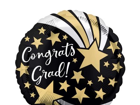 Congrats Grad Shooting Stars Foil Balloon 45cm For Discount