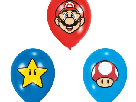 Super Mario 4c Print Latex Balloons 11in, 6pcs Online