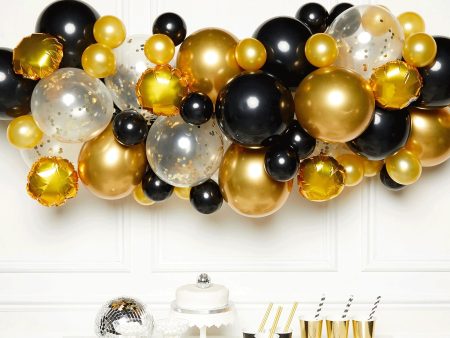 Black Gold and Silver DIY Garland Balloon Kits 66pcs Discount