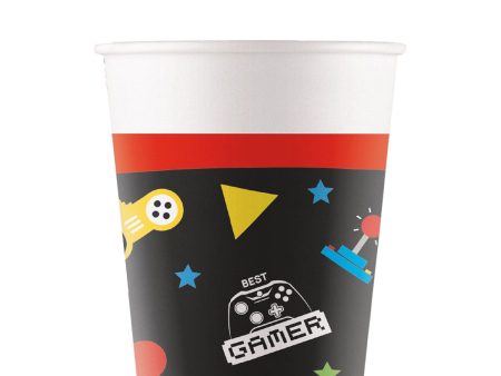 Gaming Party Paper Cups 8pcs 200ml Online