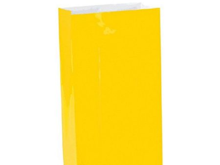 Yellow Sunshine Mini Package Paper Bags 6in, 12pcs on Sale