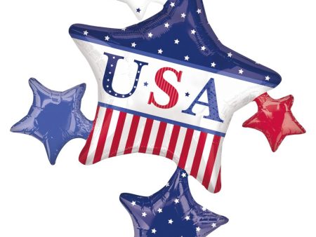 American Classic Star Cluster Foil Balloon 32 x 35in Discount