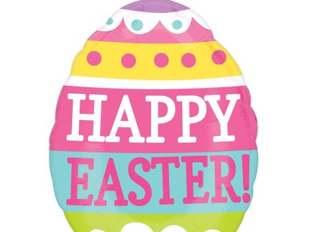 Springy Easter Egg Junior Shape Foil Balloon 40x30cm For Sale