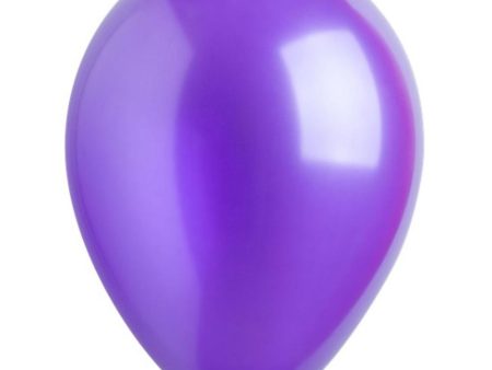 Purple Metallic Latex Balloons 11in, 50pcs Hot on Sale