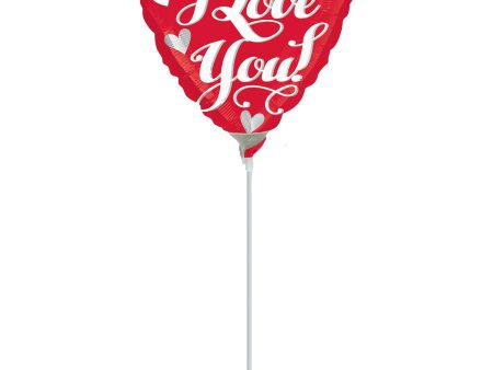 Love White Script Foil Balloon 9in For Cheap