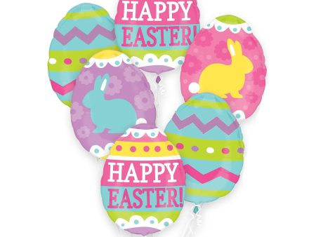 Easter Egg Hunt Balloon Bouquet 5pcs Online Sale