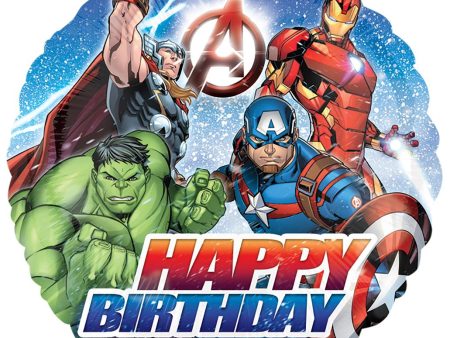 Avengers Happy Birthday Foil Balloon 45cm Discount