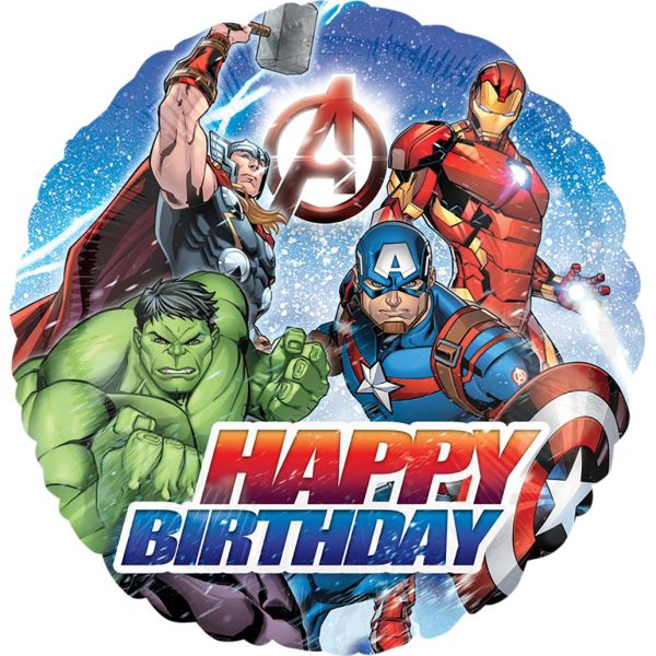 Avengers Happy Birthday Foil Balloon 45cm Discount