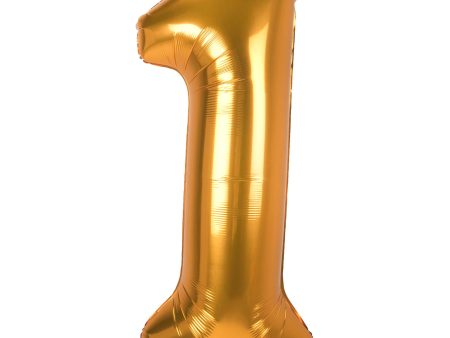 Gold Number 1 Jumbo SuperShape Foil Balloon 55x134cm Cheap