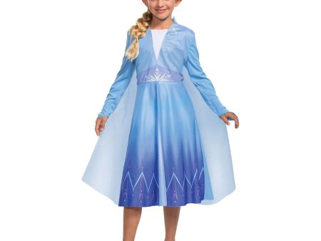 Child Disney Frozen 2 Elsa Travelling Deluxe Costume Fashion