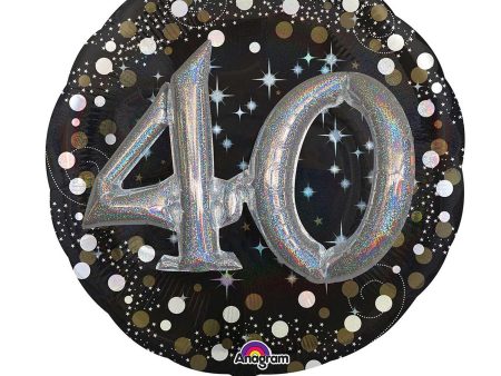 Sparkling 40 Birthday Multi Balloon 36in Online now