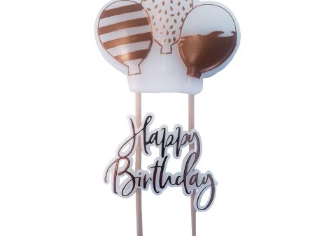 Rose Gold Birthday Pick Candle Sale