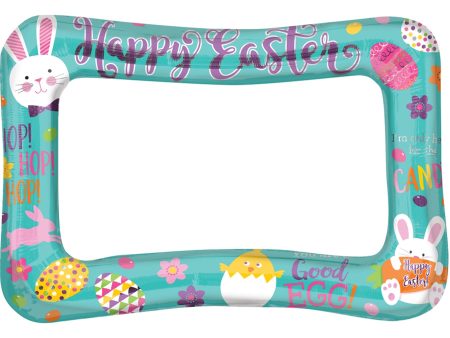 Easter Selfie Frame Foil Balloon 58x40cm For Discount