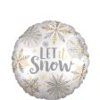 Shining Snow Satin Foil Balloon 45cm For Cheap