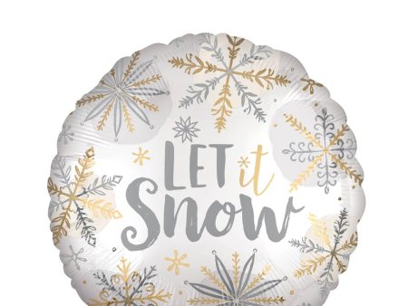 Shining Snow Satin Foil Balloon 45cm For Cheap