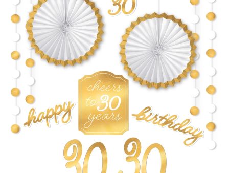 30th Golden Age Birthday Room Decorating Kit For Sale