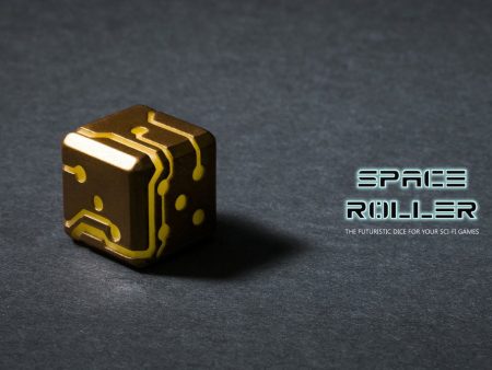 Space Roller Dice - Orange Glow Bronze Finish Space Roller Dice Online now