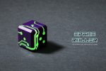 Space Roller Dice - Green Glow Purple Finish Space Roller Dice Discount