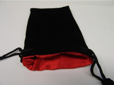 Dice Bag - Velvet Black Red (5   X 8  ) Online now