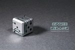 Space Roller Dice - Blue Glow Silver Finish Space Roller Dice on Sale