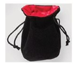 Dice Bag - Velvet Black Red (3   X 4.5 ) Sale