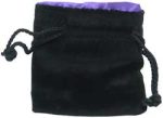 Dice Bag - Velvet Black Purple (3.75   X 4) Online Hot Sale